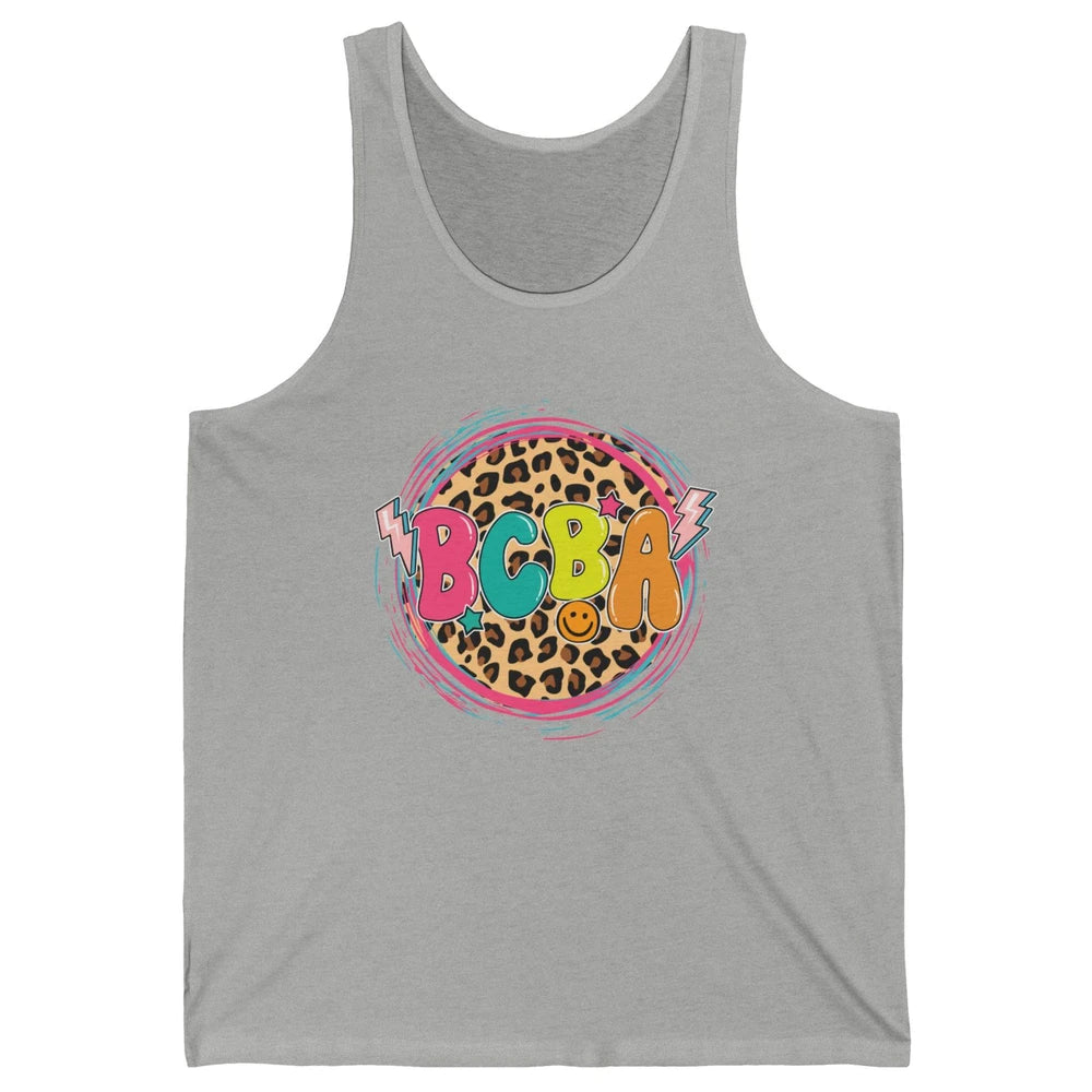 Board Certified Behavior Analyst BCBA Leopard ABA Therapist Unisex Jersey Tank