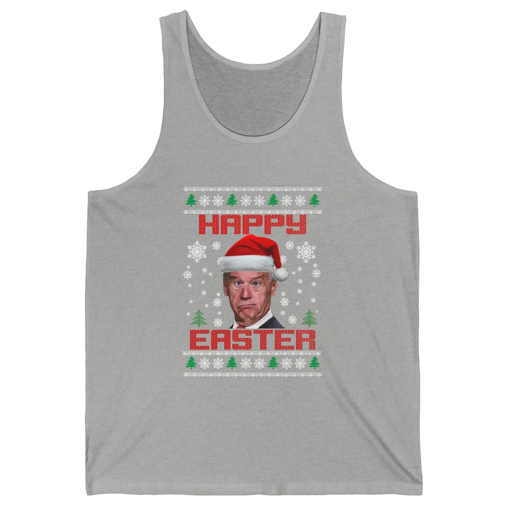 Funny Joe Biden Happy Easter Christmas Anti Joe Liberals Unisex Jersey Tank