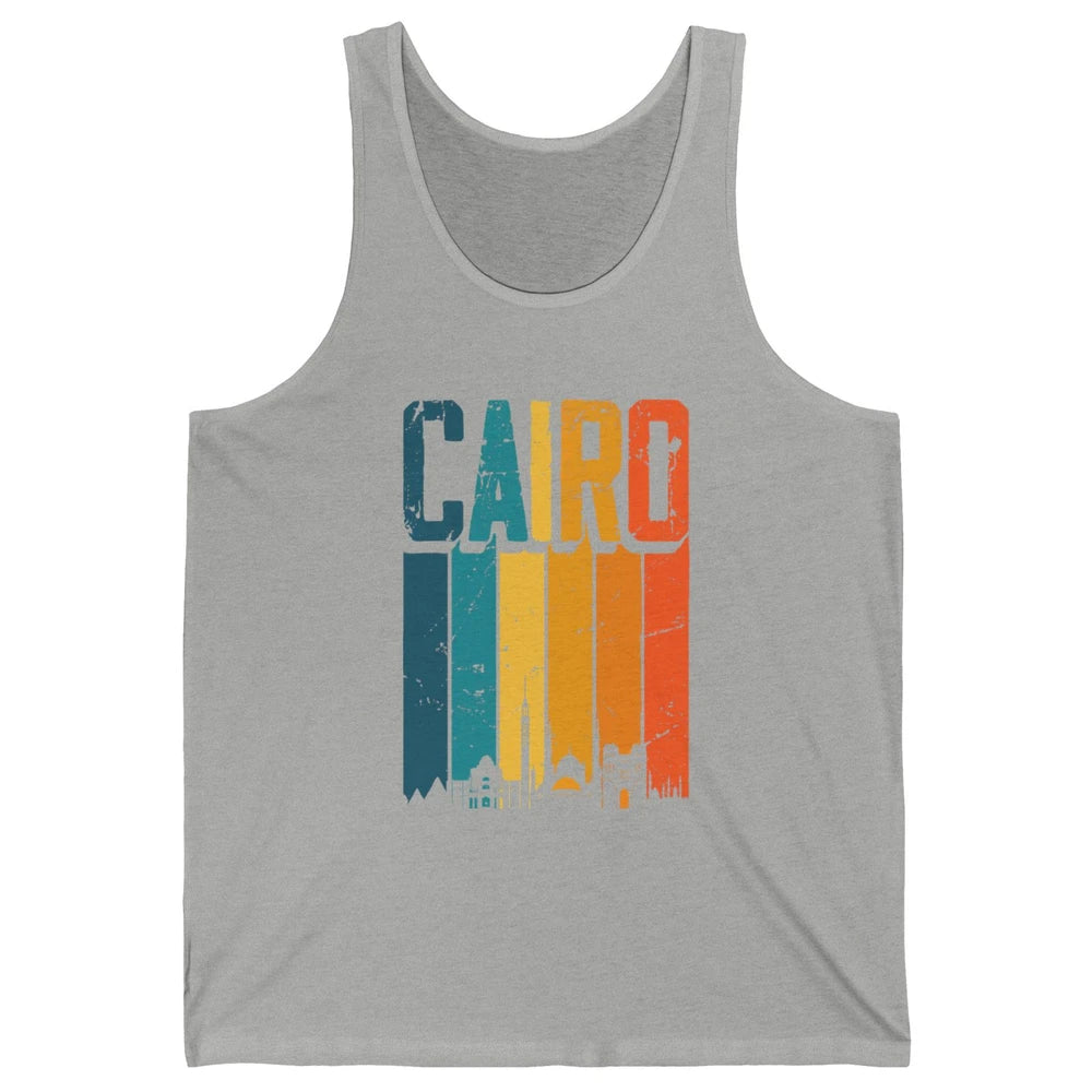 Ancient Pyramids Mystery Cairo Egypt Egyptian Sunset Skyline Unisex Jersey Tank