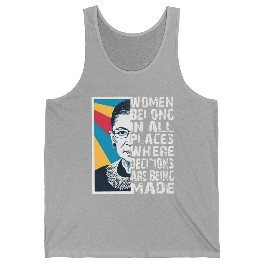 Women Rights Ruth Bader Ginsburg Feminism Support Girl Power Unisex Jersey Tank