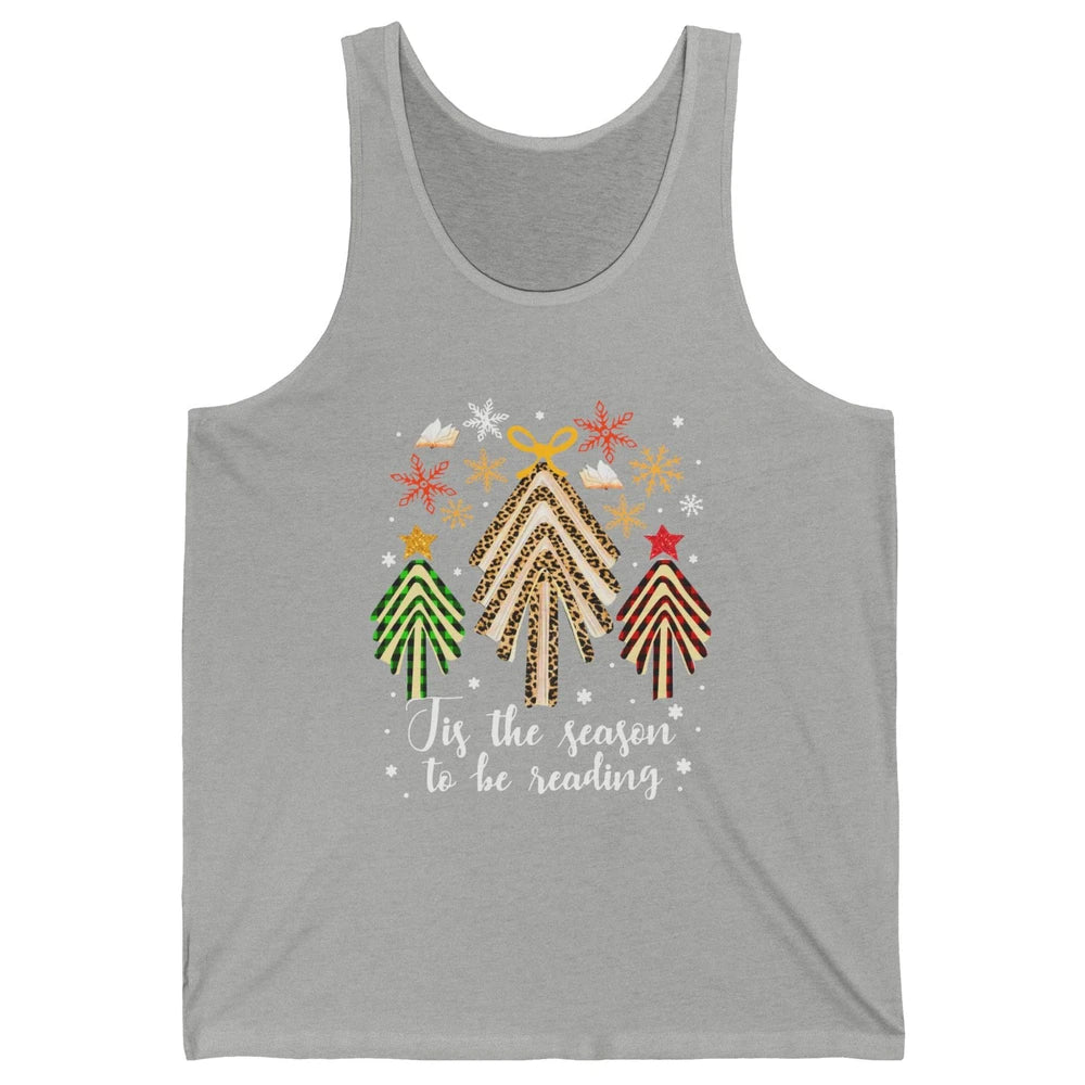 Books Christmas Tree Tis The Season To Be Reading Christmas Unisex Jersey Tank