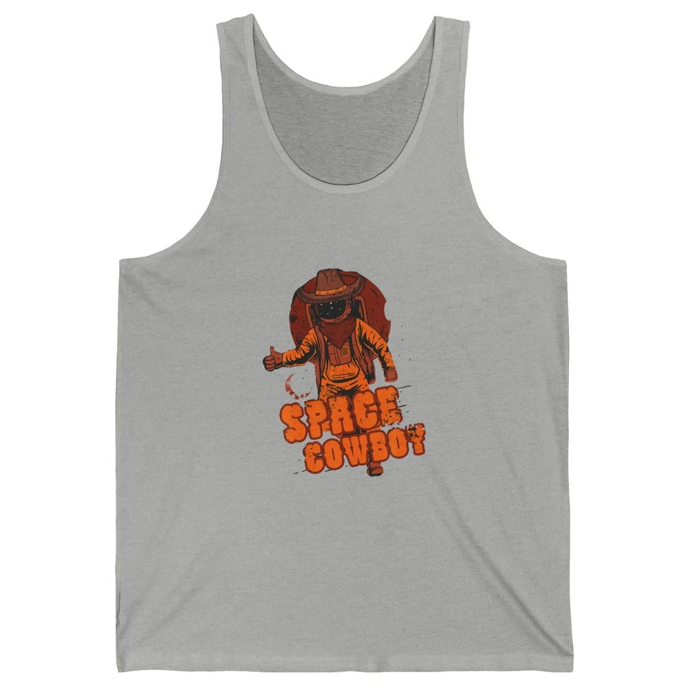 Retro Space Cowboy Cowgirl Rodeo Horse Astronaut Western Unisex Jersey Tank