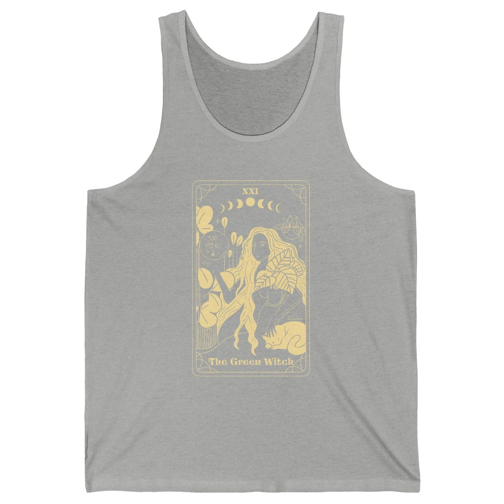 The Green Witch Gardener Tarot Card Halloween Gardening Gift Unisex Jersey Tank