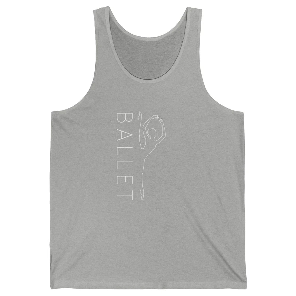 Ballet Girl On Pointe Minimalist Ballerina Dancer Dancing Unisex Jersey Tank