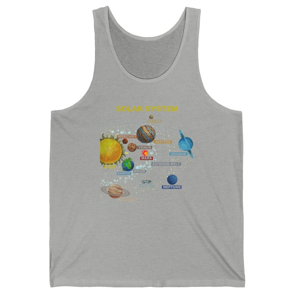 Solar System Graphic Planets Space Education Astronaut Gift Unisex Jersey Tank