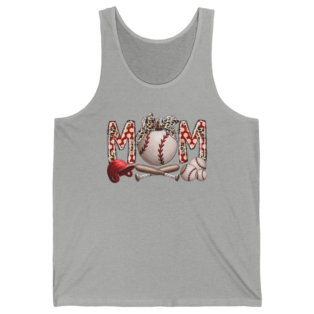 Baseball Mom Leopard Bandana Mom Love Baseball Mother's Day Unisex Jersey Tank