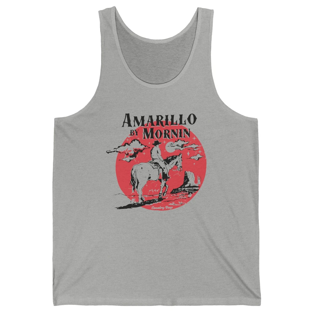 Vintage Cowboy Amarillo By Morning Desert Western Country Unisex Jersey Tank