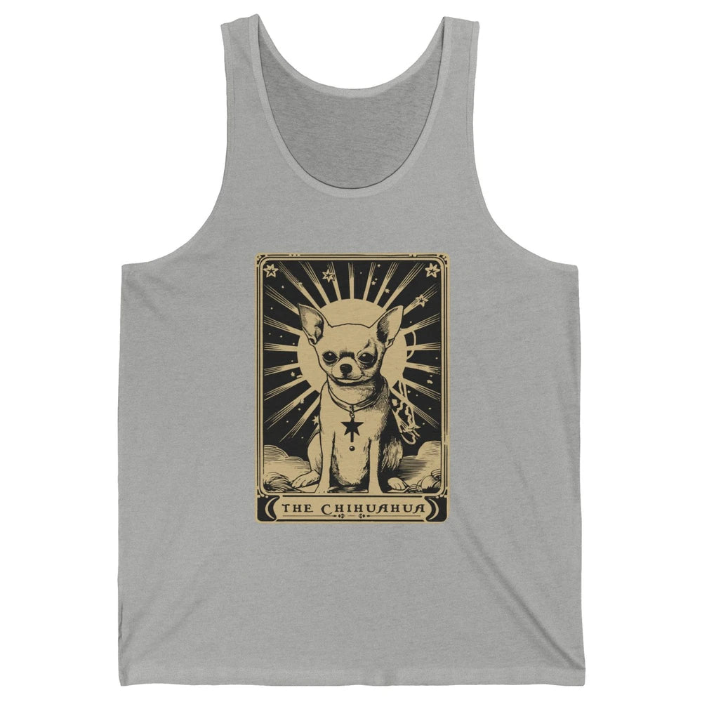 The Chihuahua Tarot Card Black Chihuahua Halloween Dog Mom Unisex Jersey Tank