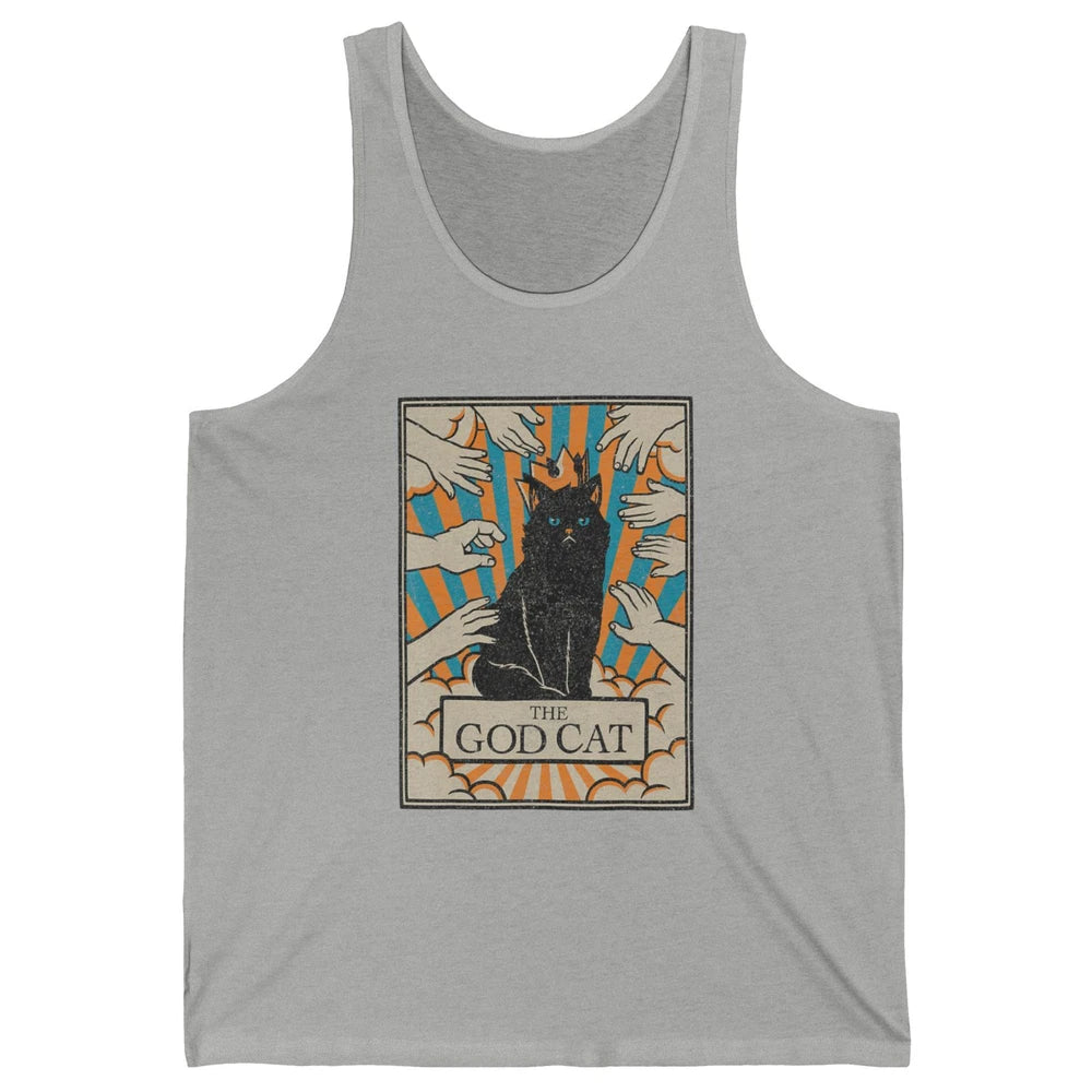 Astrology The God Cat Goth Tarot Card Reader Witchy Black Cat Gothic Sarcastic Unisex Jersey Tank