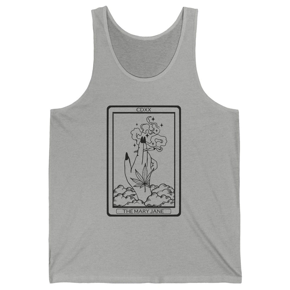 Vintage Weed Mary Jane Tarot Card Weed Smoker Smoking Lady Unisex Jersey Tank