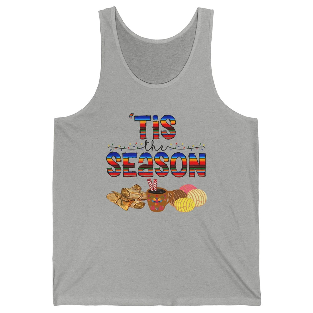 Tis The Season Mexican Christmas Concha Tamale Sweet Bread Unisex Jersey Tank