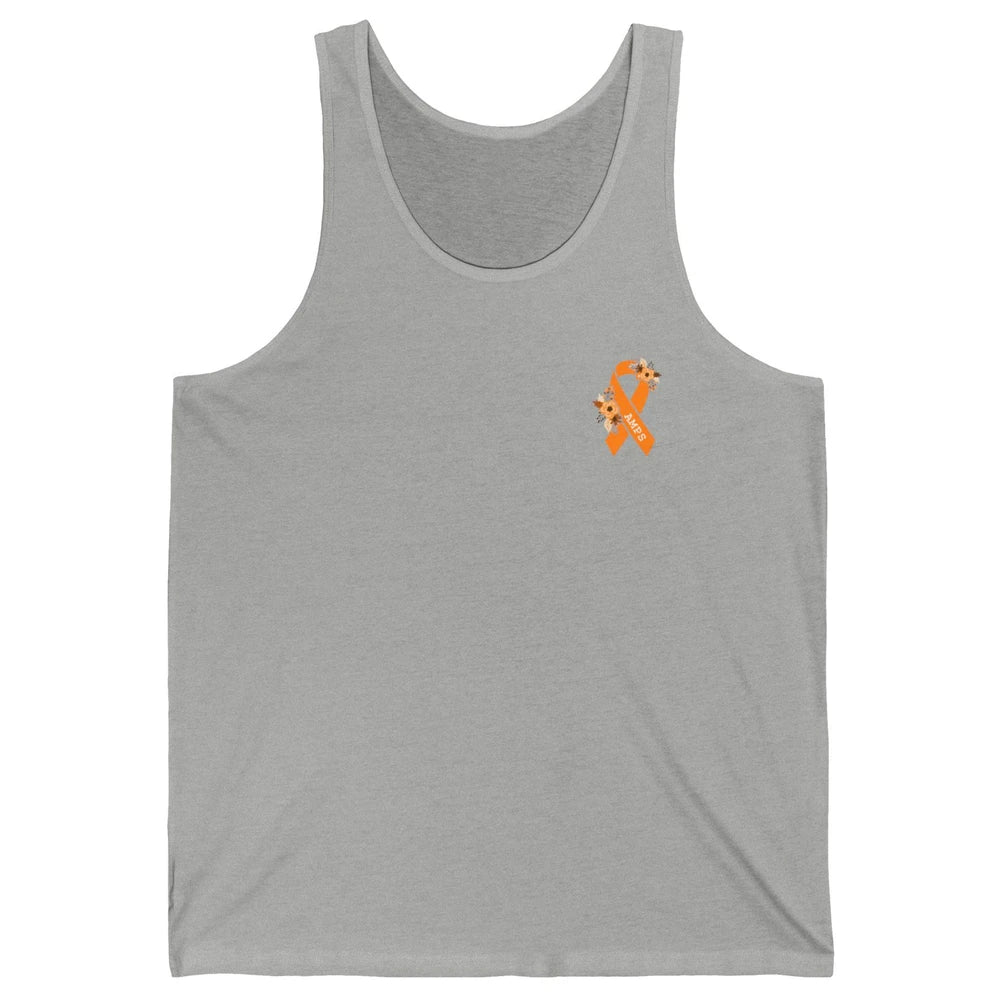 Amplified Musculoskeletal Pain Syndrome AMPS Orange Ribbon Unisex Jersey Tank