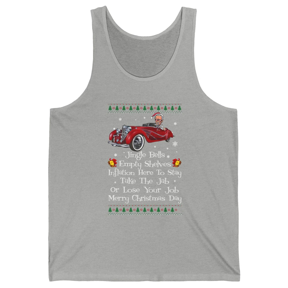 Funny Joe Biden Driving Jingle Bells Santa Christmas Costume Unisex Jersey Tank