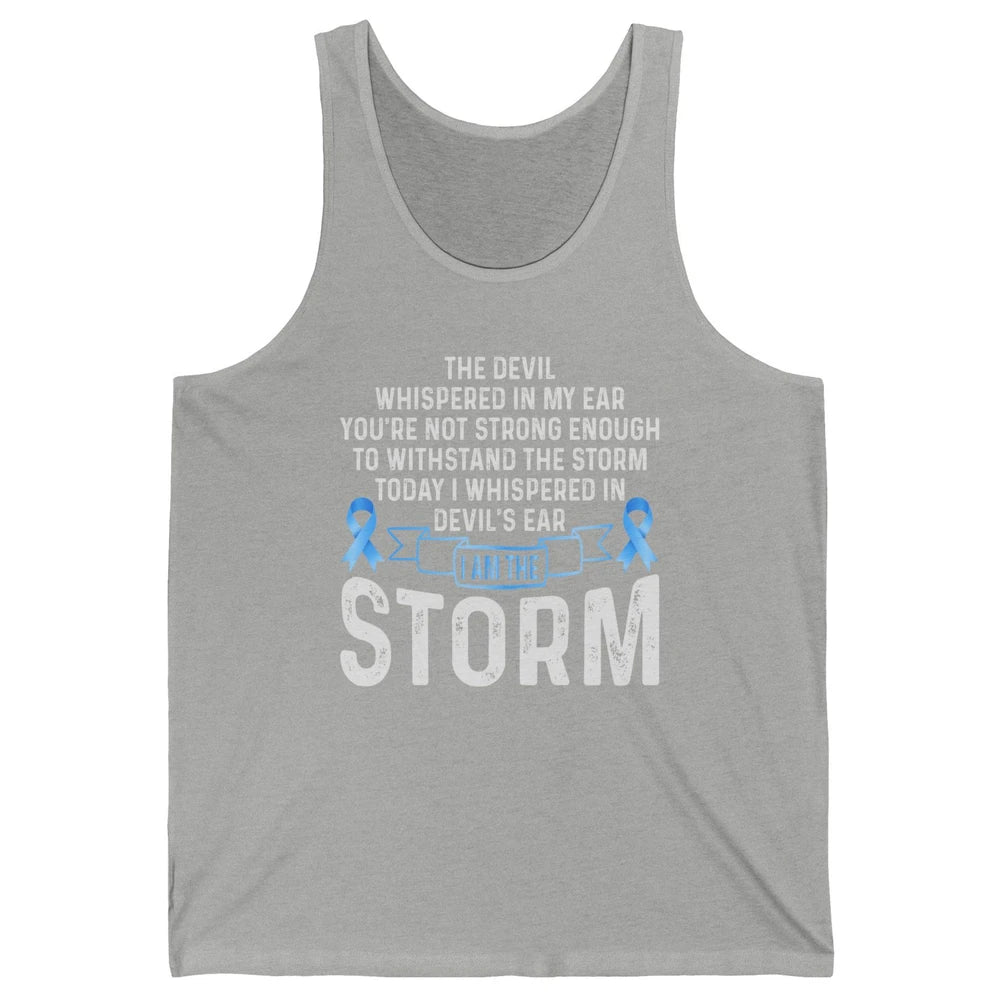 The Storm Retro Warrior Prostate Cancer Month Blue Ribbon Unisex Jersey Tank