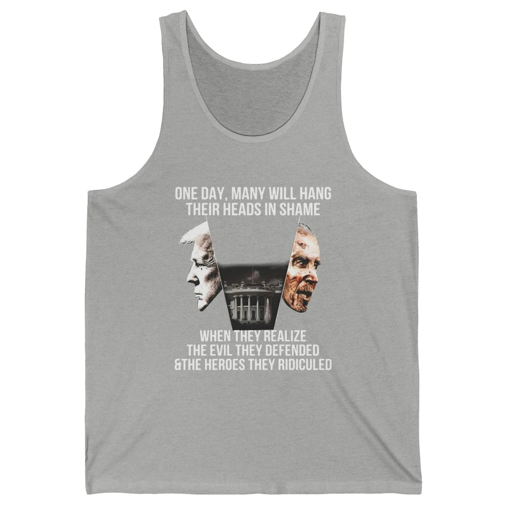 Trump Biden One Day Many Hang Their Head In Shame US Politic Unisex Jersey Tank