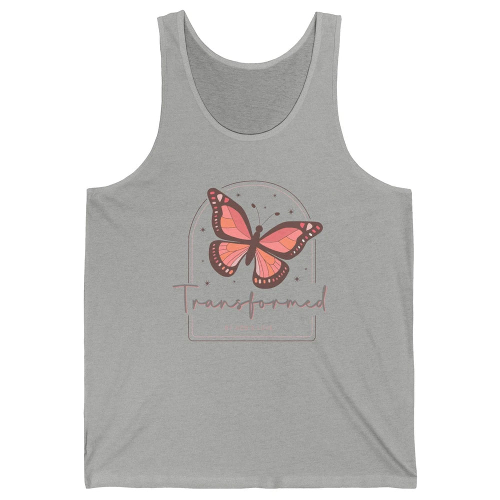 Transformed By God's Love Butterfly Faith Christian Jesus Unisex Jersey Tank