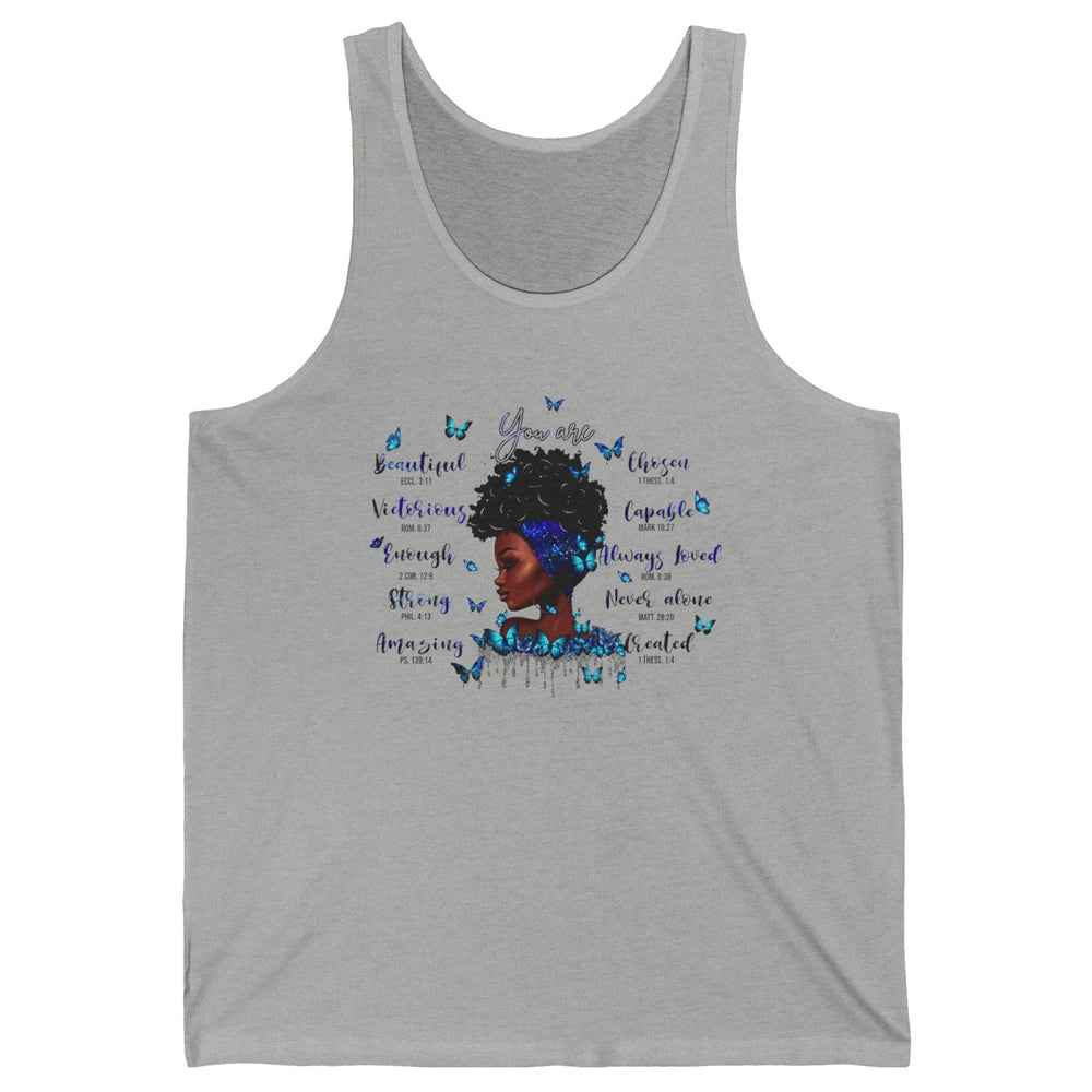 Black Girl God Says I Am Afro Woman Christian Religious Gift Unisex Jersey Tank