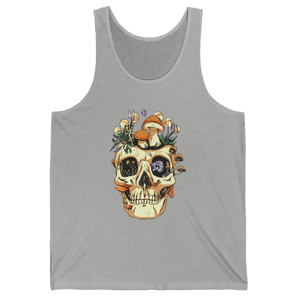 Skull Mushroom Moon Phases Witchcraft Plant Lovers Gardeners Unisex Jersey Tank