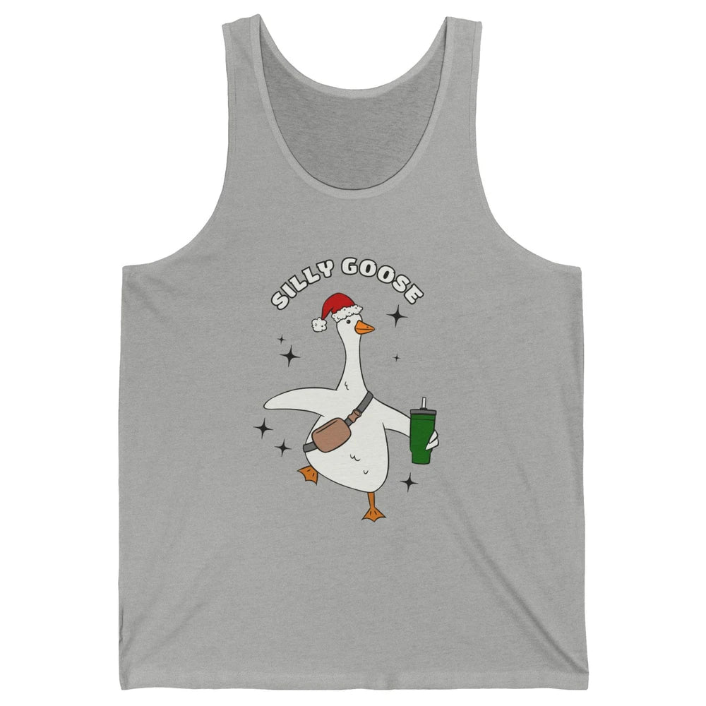 Funny Silly Goose Boojee Christmas Goose Bag And Cup Holiday Unisex Jersey Tank