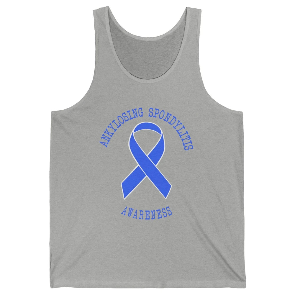 Ankylosing Spondylitis Awareness Support Blue Ribbon Gift Unisex Jersey Tank