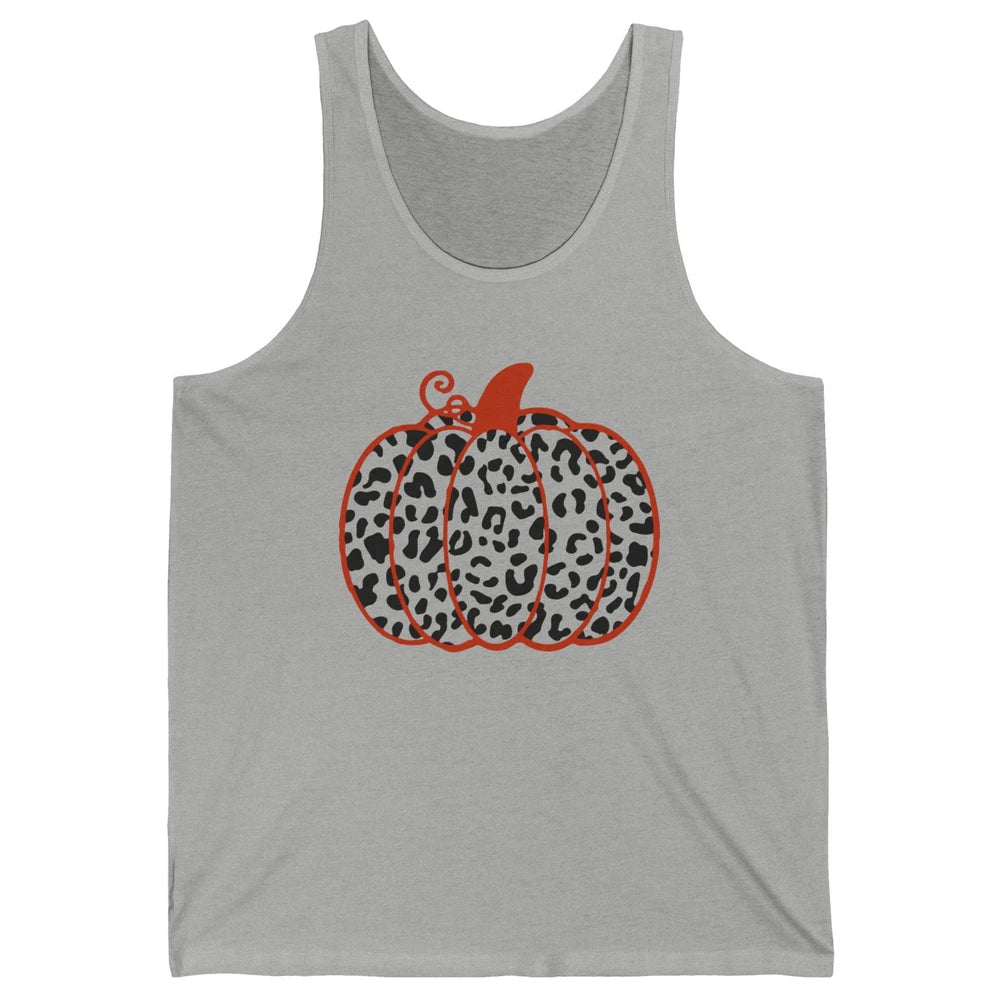 Pumpkin Leopard Fall Autumn Cheetah Pumpkin Thanksgiving Unisex Jersey Tank