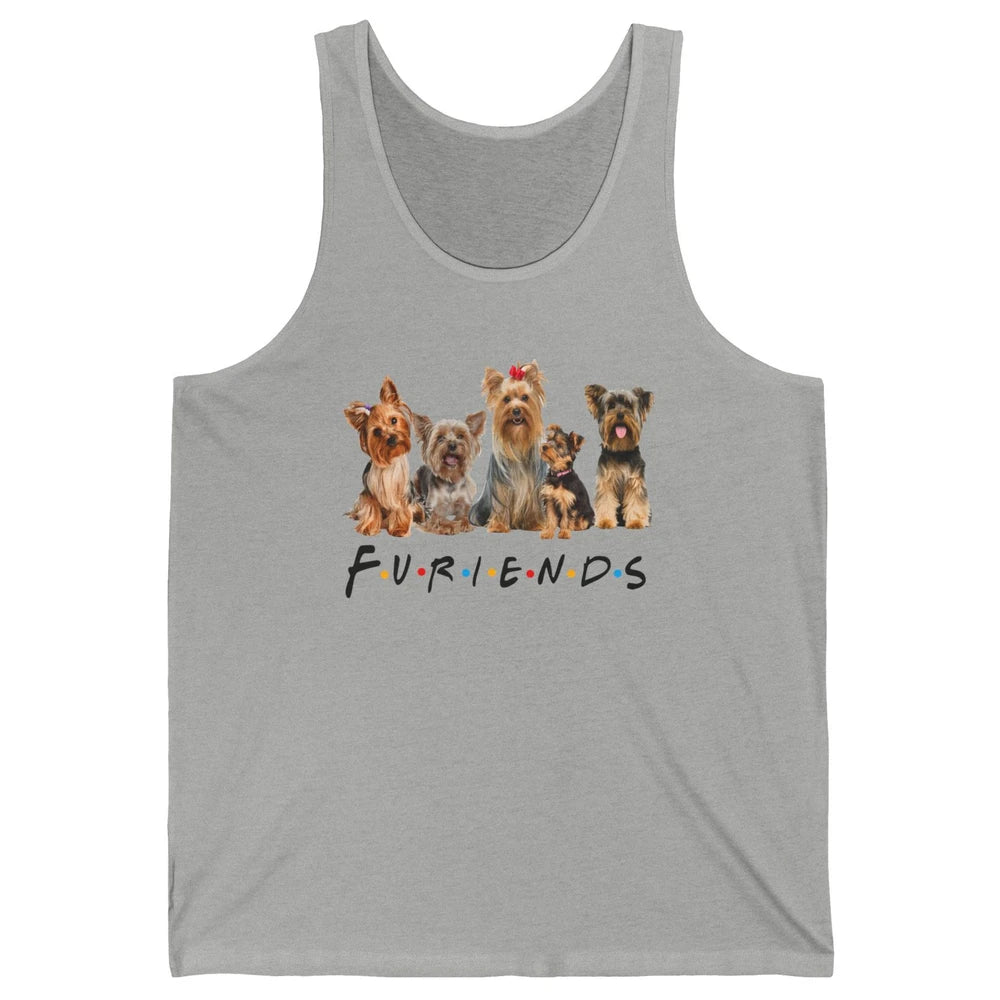 Funny Yorkie Furiends Merry Christmas Hat Yorkshire Terrier Unisex Jersey Tank