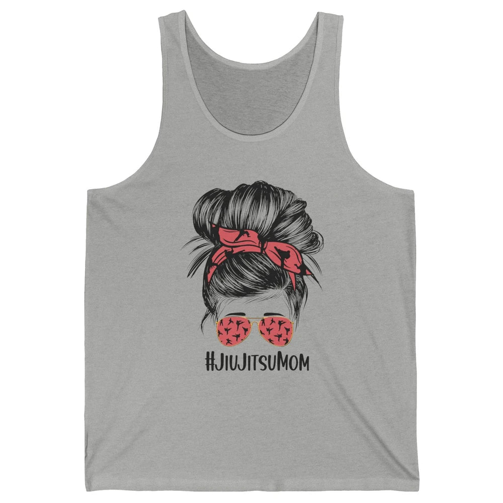 Vintage Messy Bun Jiu Jitsu Mom Life Taekwondo Martial Art Unisex Jersey Tank