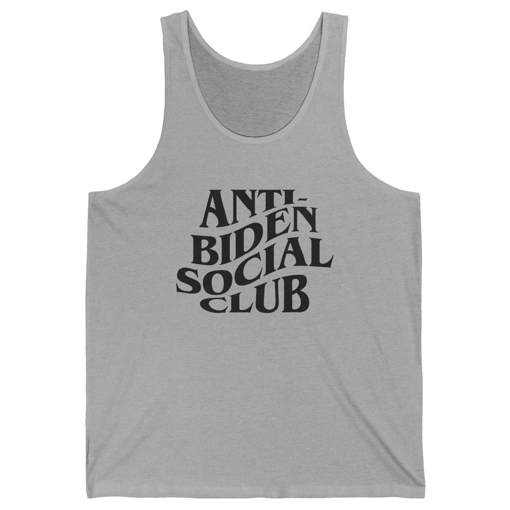 Anti Liberals Anti Biden Social Club Conservative US Flag Unisex Jersey Tank