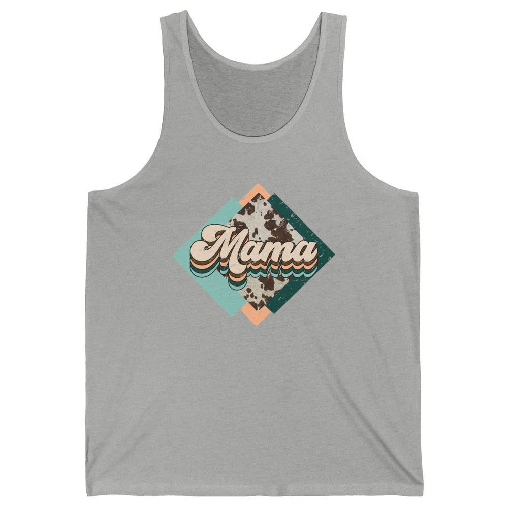 Western Country Boho Mama Cowhide Turquoise Western Mama Unisex Jersey Tank