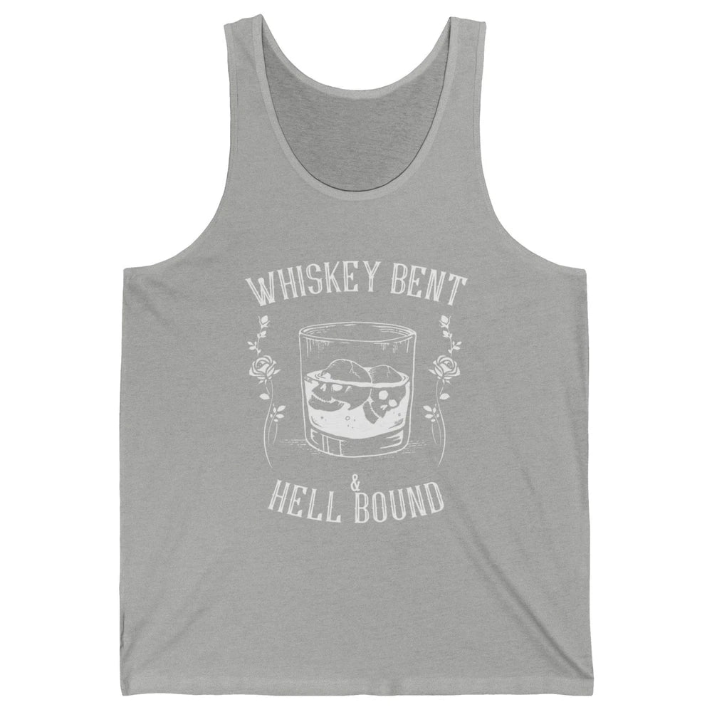 Whiskey Bent Hell Bound Wine Shot Drinker Alcoholic Bourbon Unisex Jersey Tank