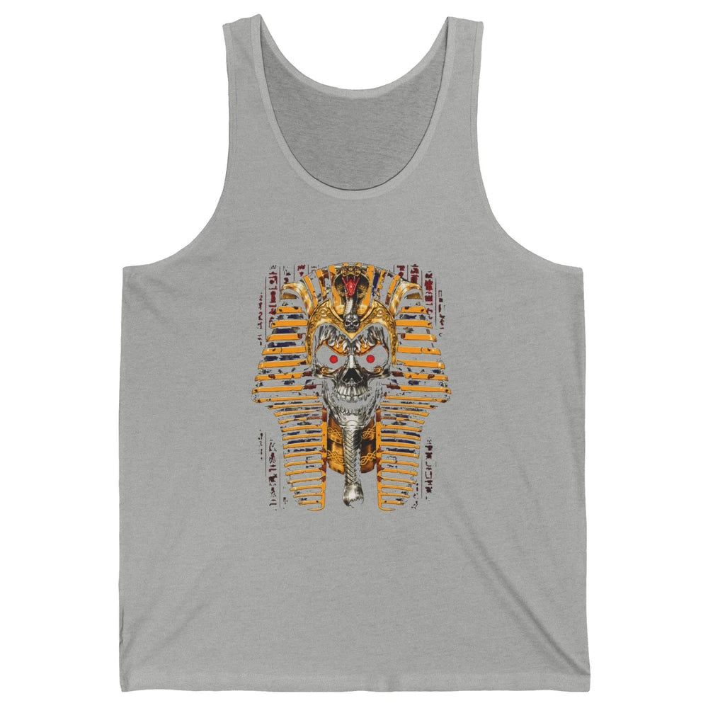 Ancient Egyptian Pyramid Skull King Tut Pharaoh Tutankhamun Unisex Jersey Tank