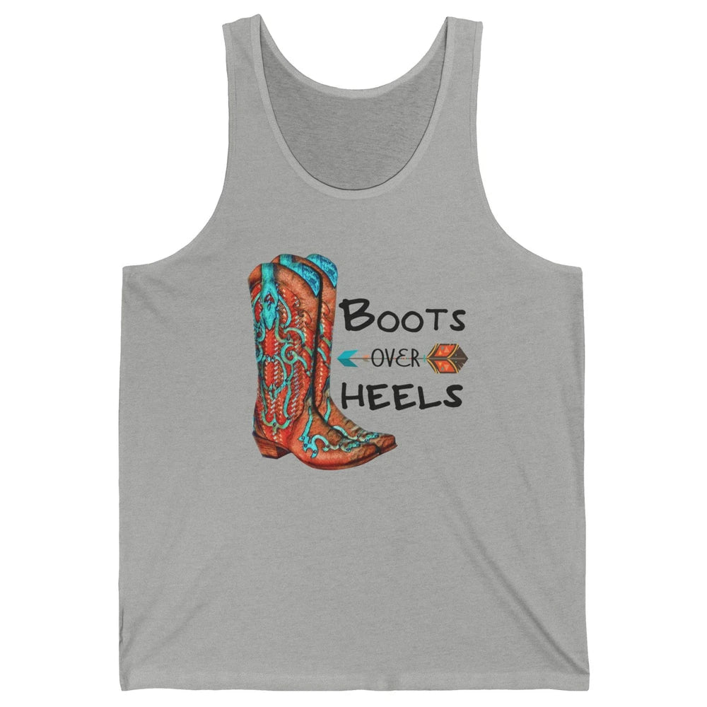 Western Cowgirl Boots Over Heels Cowboy Boots Country Girl Unisex Jersey Tank