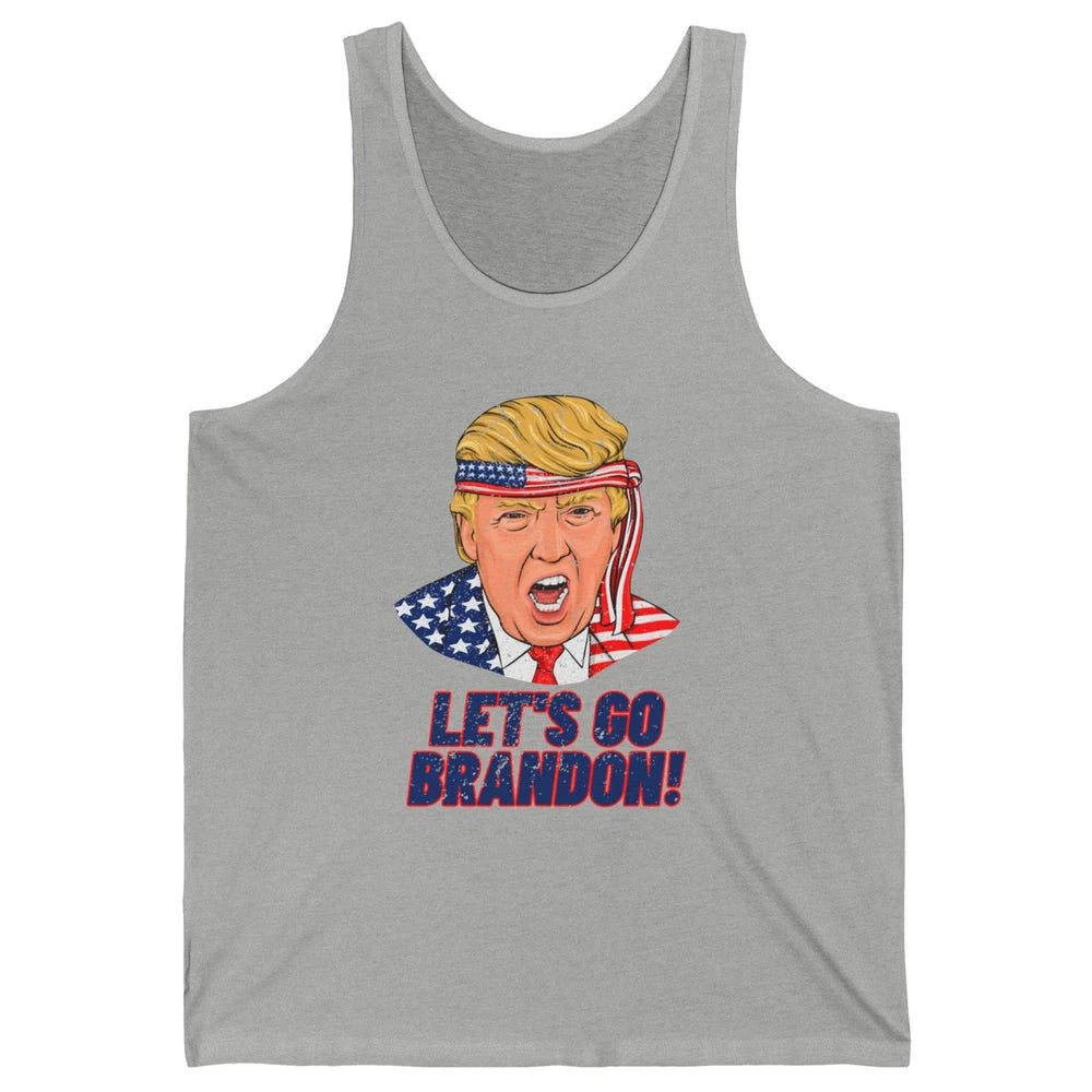 US Flag Trump Let's Go Bran-don Conservative Anti Liberal Unisex Jersey Tank