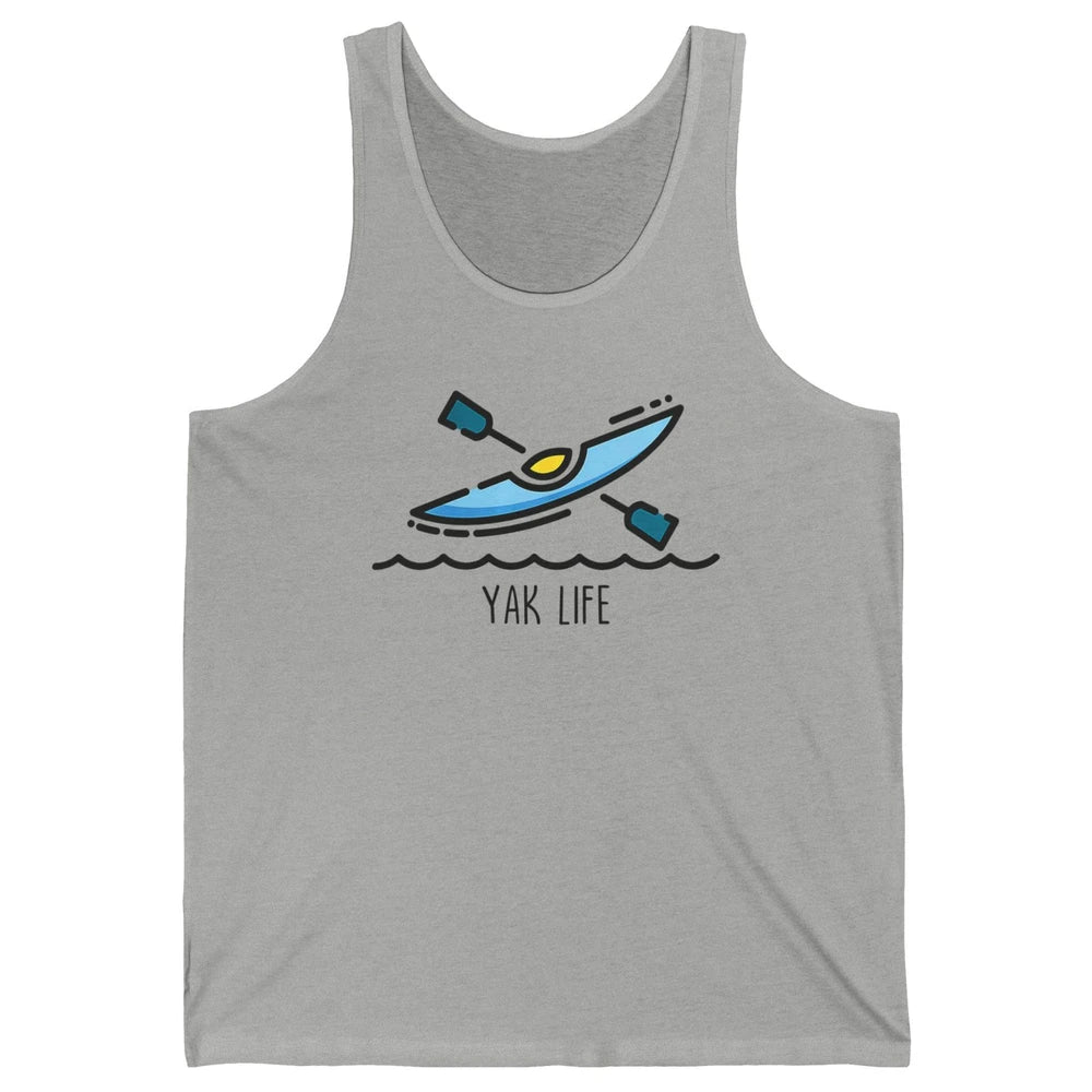 Yak Life Sunset Kayak Kayaking Retro 70s Paddling Outdoor Unisex Jersey Tank