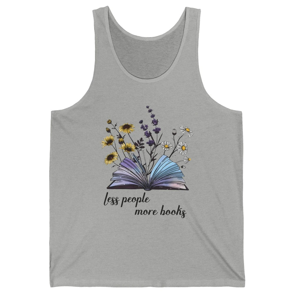 Aesthetic Less People More Books Literature Gothic Reader Unisex Jersey Tank