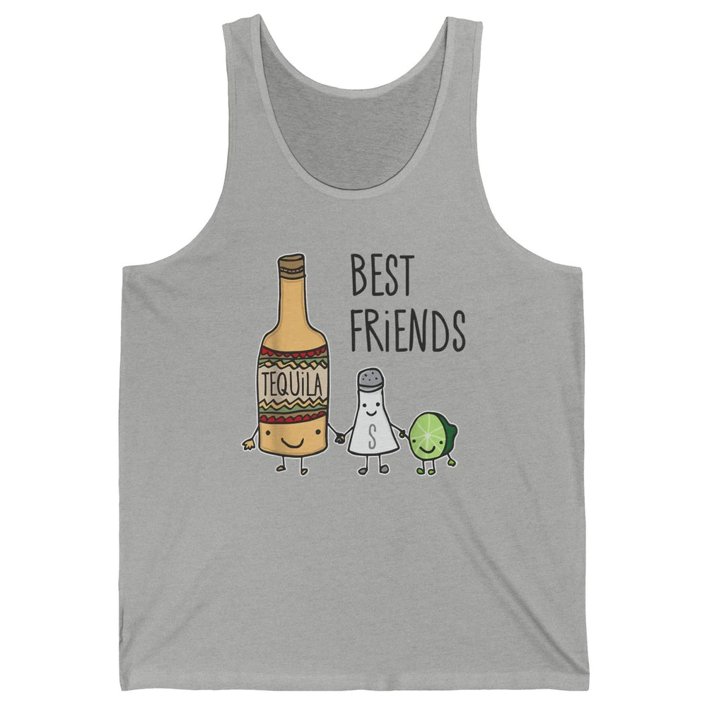 Best Friends Tequila Salt Lime Margarita Drink Wine Pun Joke Unisex Jersey Tank