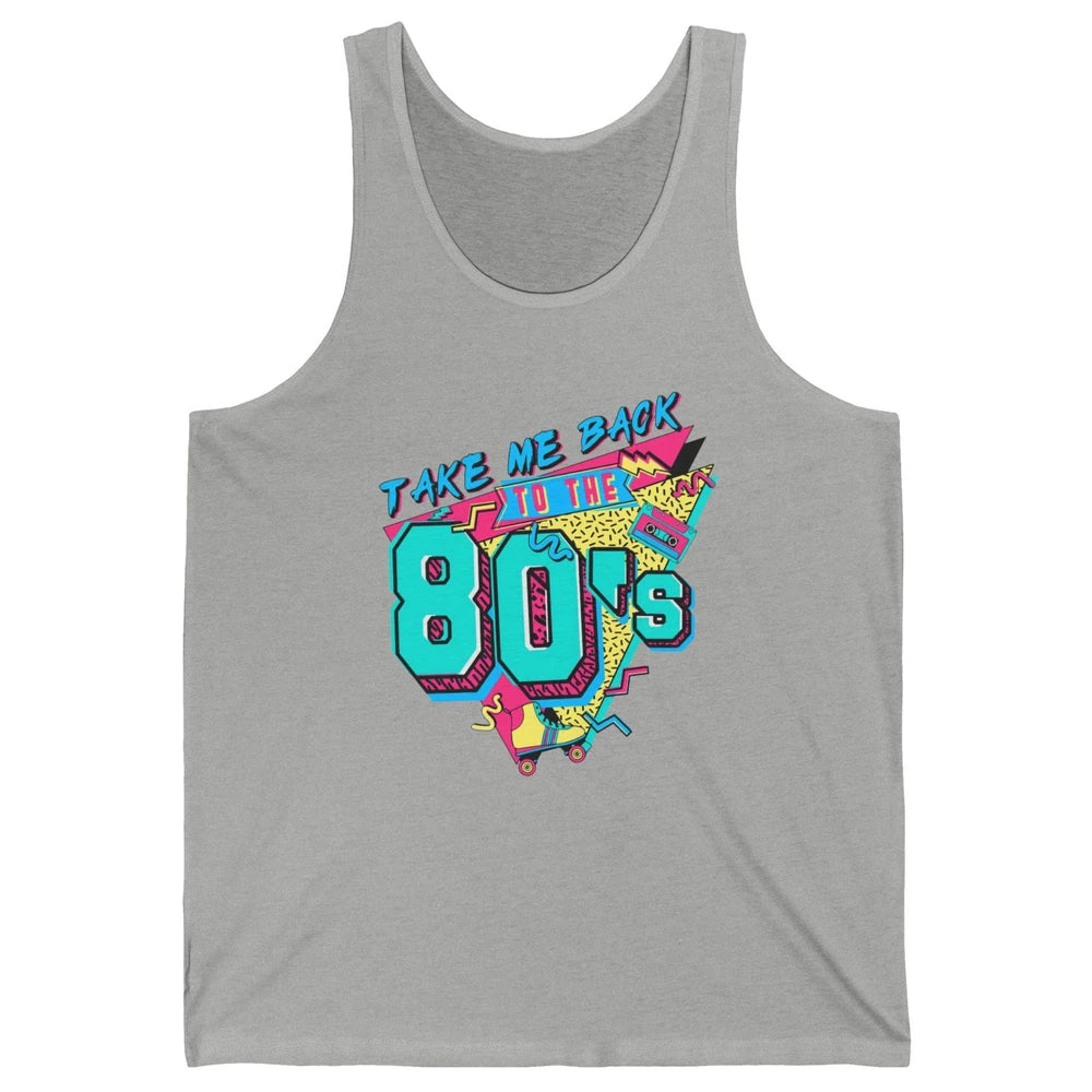 Vintage Take Me Back To The 80s Cassette Retro Rainbow Child Unisex Jersey Tank