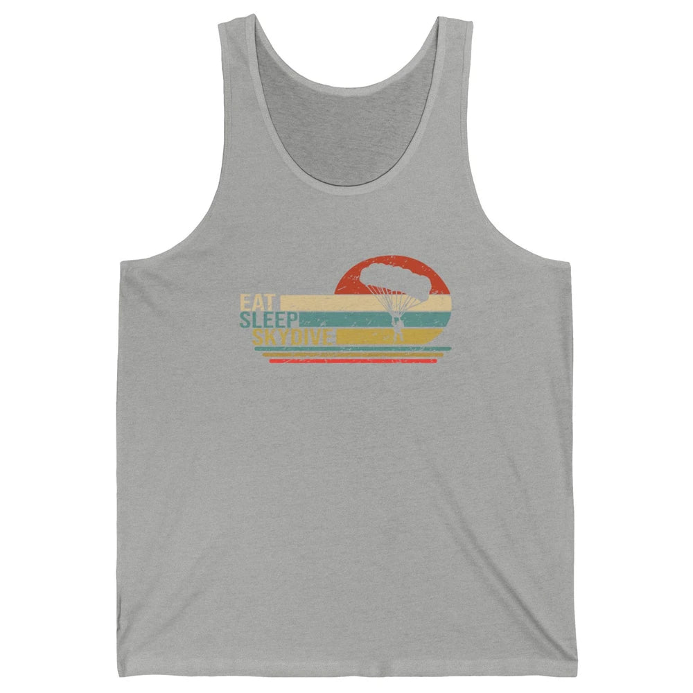 Vintage Skydiving Eat Sleep Skydive Parachute Skydiver Gift Unisex Jersey Tank