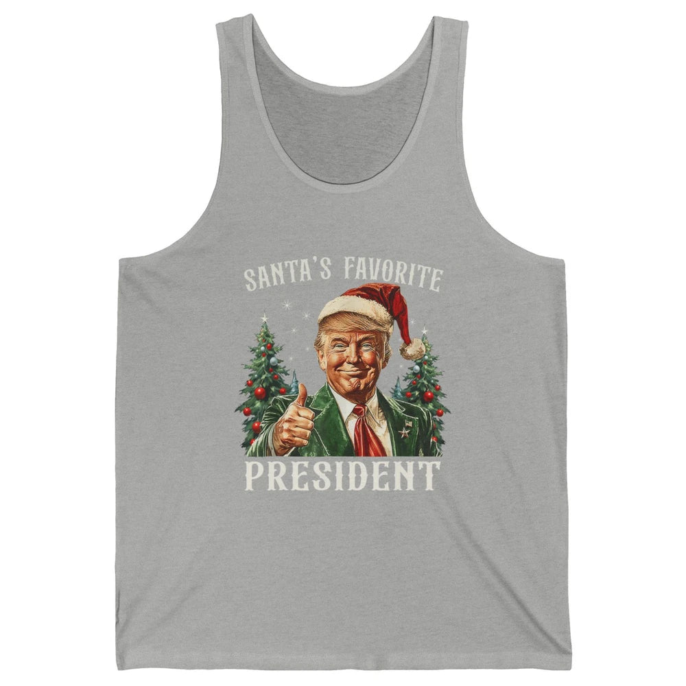 Funny Donald Trump Christmas Santa Favorite President Xmas Unisex Jersey Tank