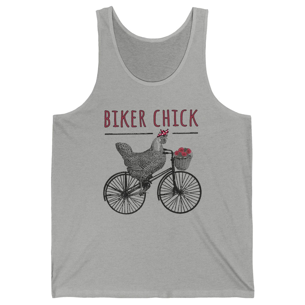 Biker Chick Funny Chicken Cycling Bicycle Women Biking Unisex Jersey Tank