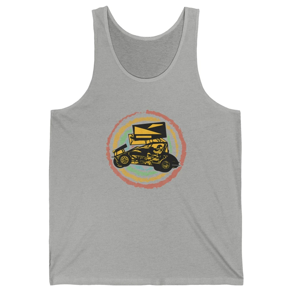 Vintage Dirty Track Racing Retro Sprint Car Speedway Truck Unisex Jersey Tank