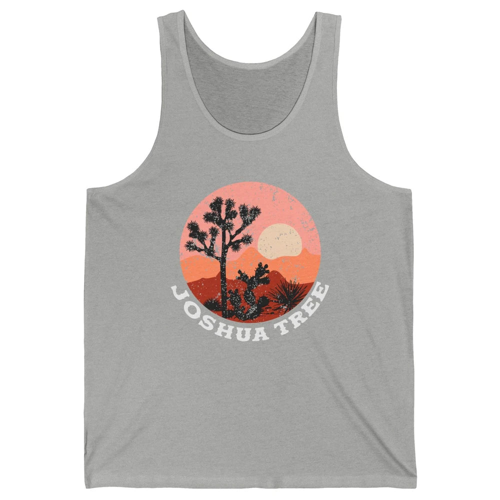 Vintage Desert Sunset Joshua Tree Hippie Girl Inspirational Unisex Jersey Tank