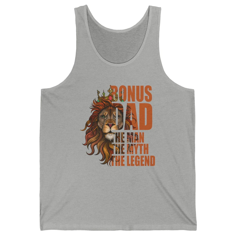 Vintage Lion Bonus Dad The Man The Myth The Legend Dad Gift Unisex Jersey Tank