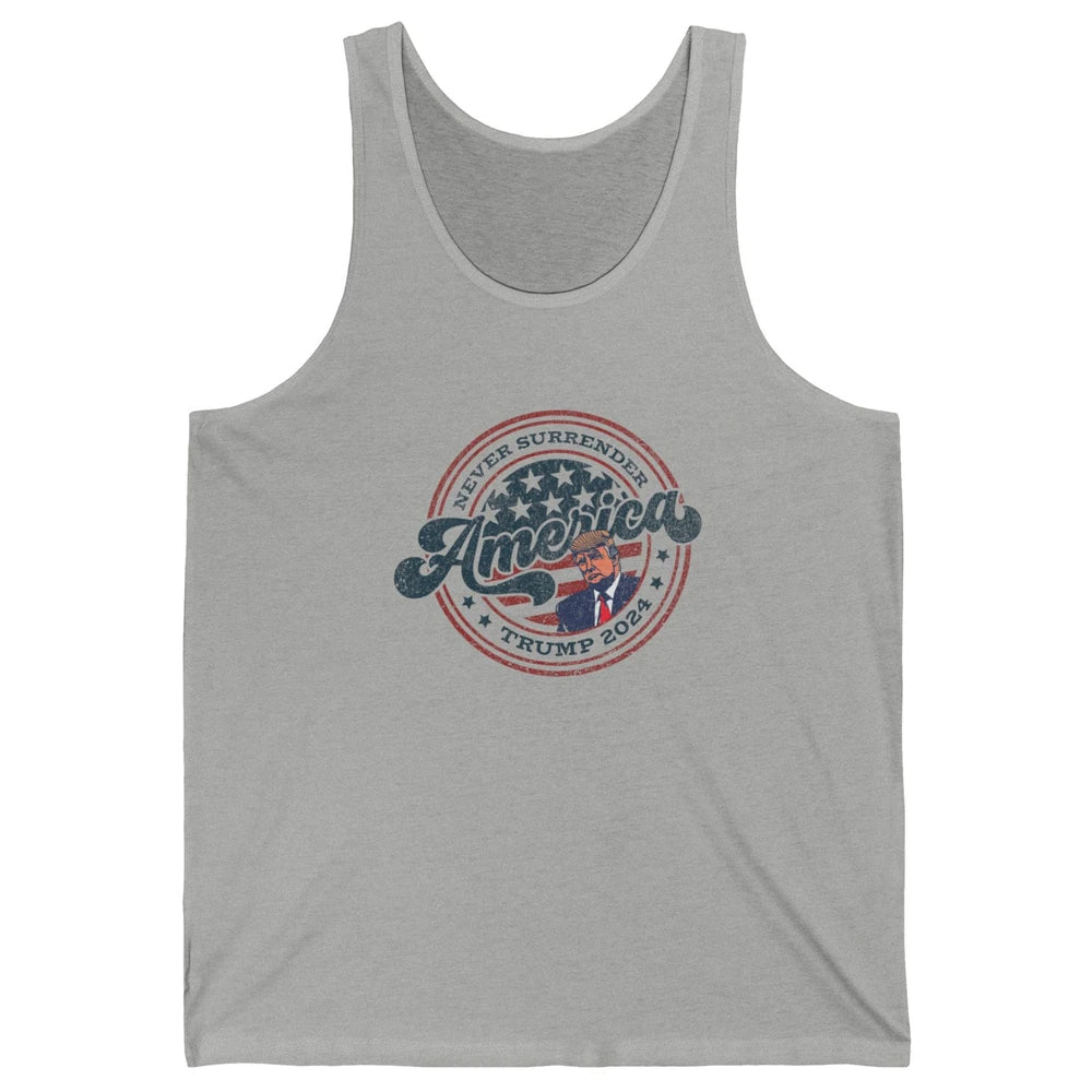 Vintage Donald Trump Vote 2024 Never Surrender Pro President Unisex Jersey Tank