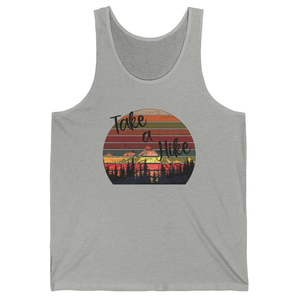 Vintage Take A Hike Sunset Hiker Hiking Camping Lover Gift Unisex Jersey Tank