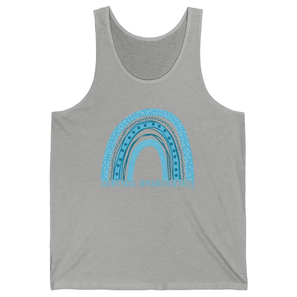 Adrenal Insufficiency Awareness Floral Light Blue Rainbow Unisex Jersey Tank