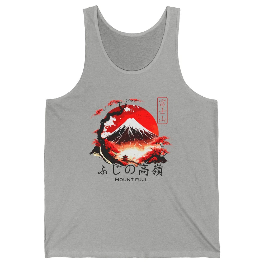 Vintage Sunset Mount Fuji The Highest Mountain In Japan Unisex Jersey Tank