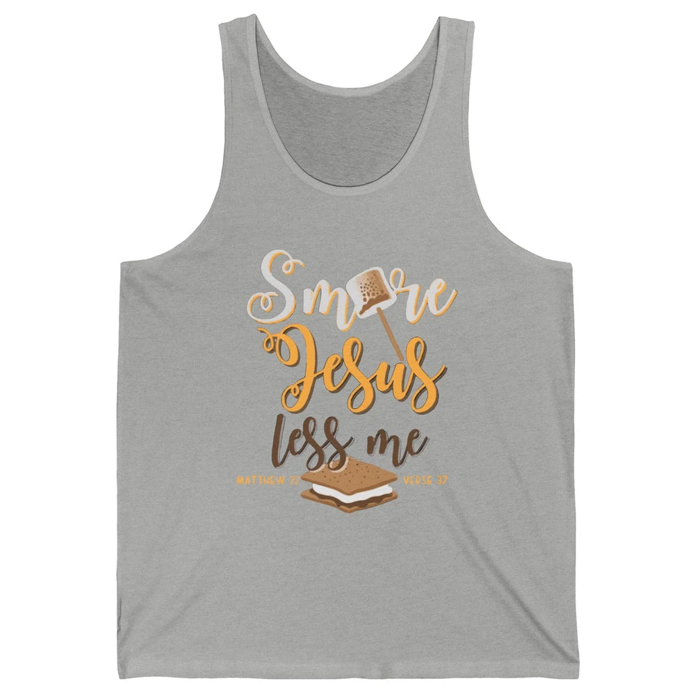 Smore Jesus Less Me Christian Pun Camping Camper Religion Unisex Jersey Tank