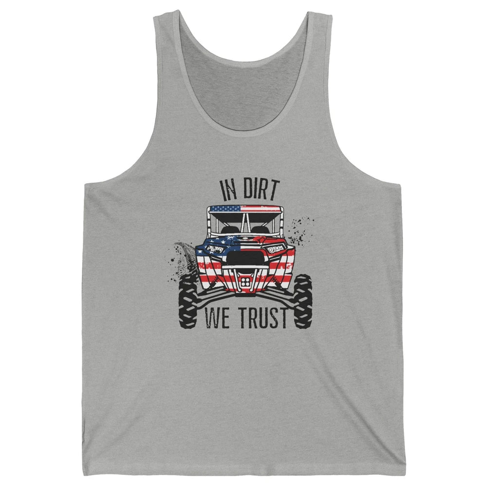 US Flag In Dust We Trust UTV Offroad SXS Patriotic ZRZ Life Unisex Jersey Tank