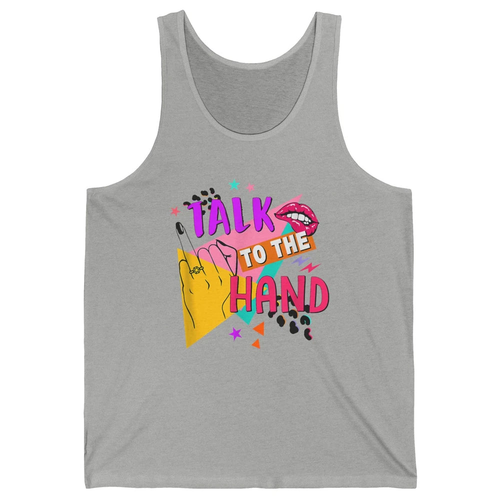 Talk To Hand Bride Retro 90s Bachelorette Bridal Engagement Unisex Jersey Tank